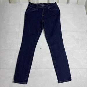 Old Navy Womens Curvy Skinny Jeans Dark Blue Denim Five Pockets Size 2 Short